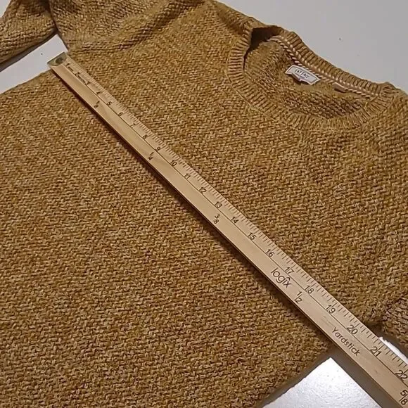 FAT FACE UK BROWN CREAM GOLD WOVEN Cotton Blend lightweight sweater 6 medium - Picture 4 of 9